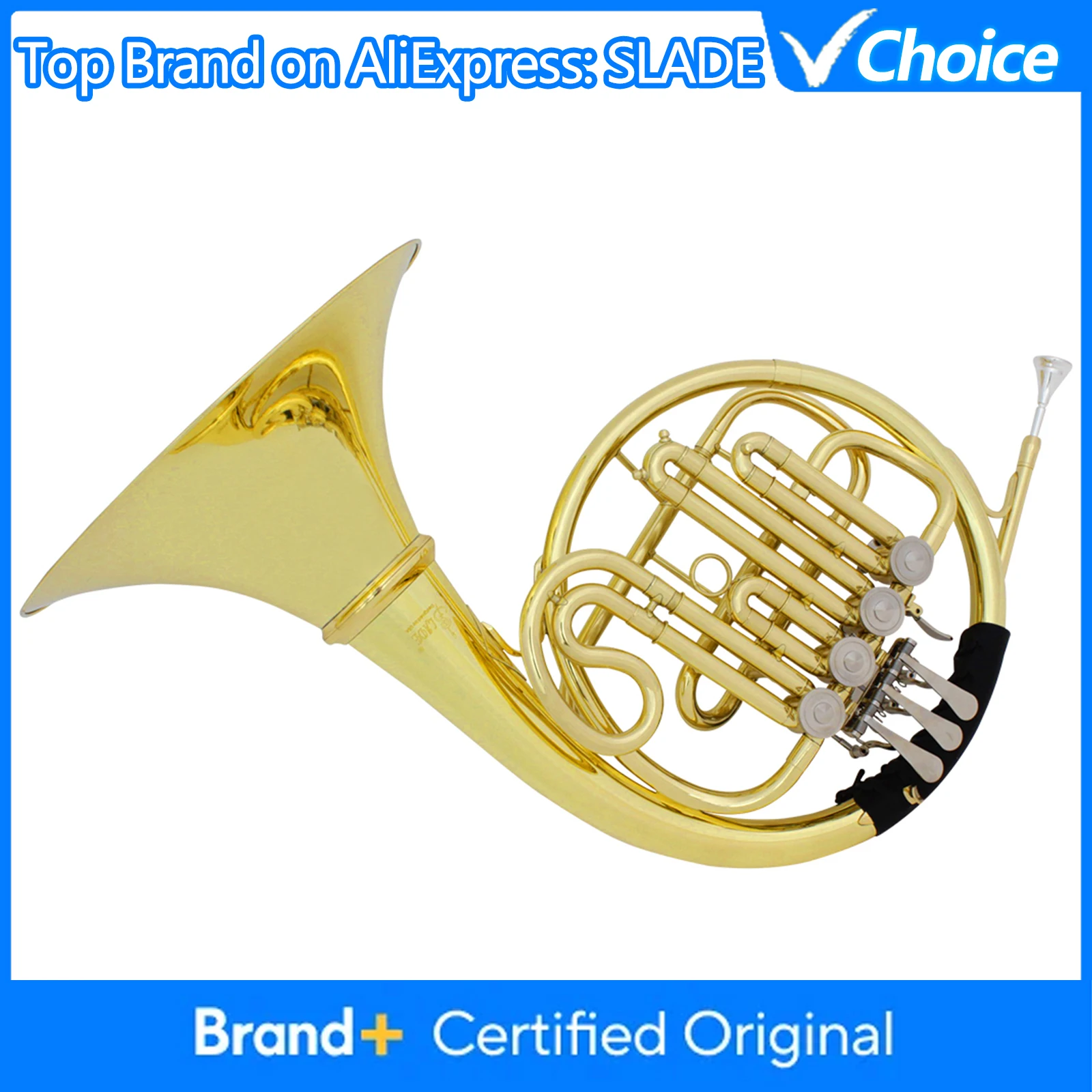 SLADE French Horn Split Bb 4 Key French Horn Brass Body Professional Brass Musical Instrument Accessories with Case Golden Horn
SLADE French Horn Split Bb 4 Key French Horn Brass Body Professional Brass Musical Instrument Accessories with Case Golden Horn