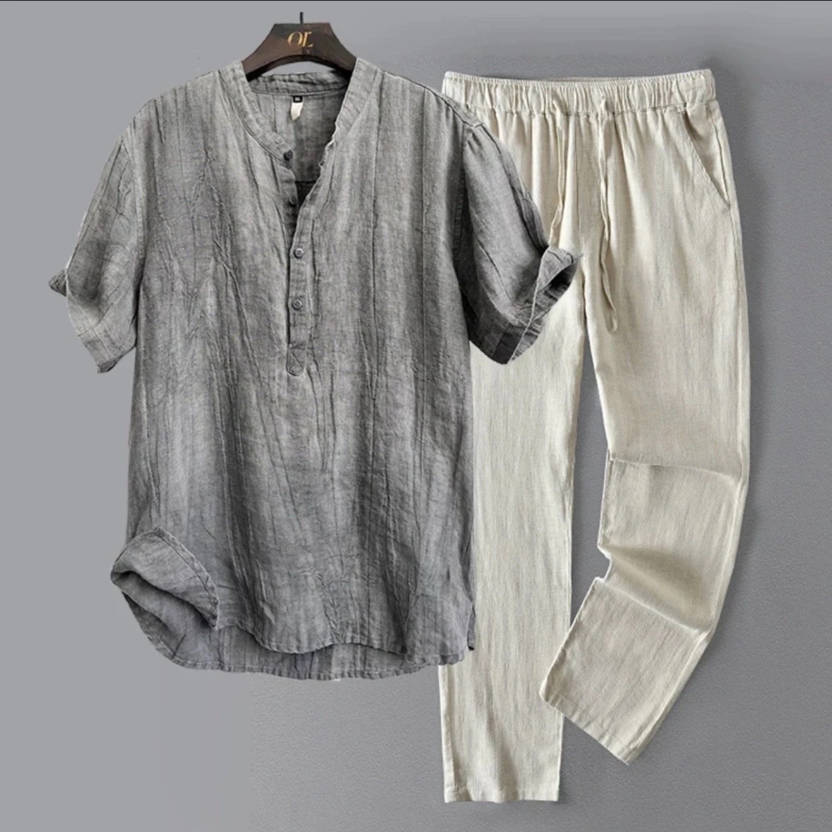 Loose Men's Linen Pyjamas Short Sleeve Cotton Linen Home Clothes Chinese Style Summer Leisure Wear Youth Pure Color Pattern
Loose Men's Linen Pyjamas Short Sleeve Cotton Linen Home Clothes Chinese Style Summer Leisure Wear Youth Pure Color Pattern