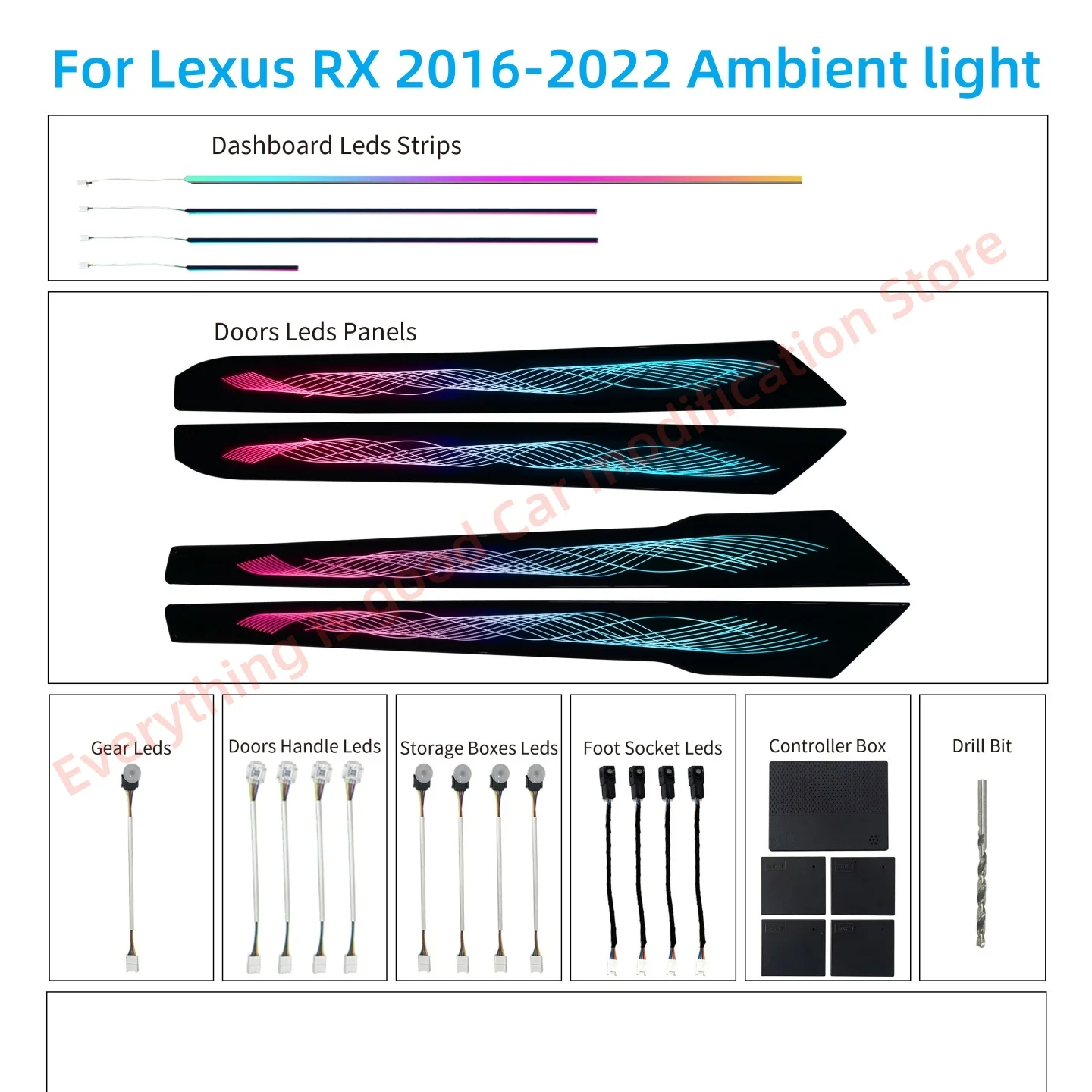LED Atmosphere Light For Lexus RX RHD Automotive Interior lighting Upgrade Car accessories Piano black trim board Ambient light
LED Atmosphere Light For Lexus RX RHD Automotive Interior lighting Upgrade Car accessories Piano black trim board Ambient light