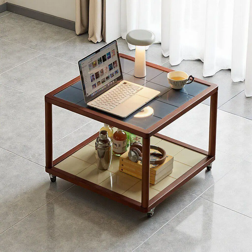 Medieval style solid wood tea table living room household small apartment side table
Medieval style solid wood tea table living room household small apartment side table