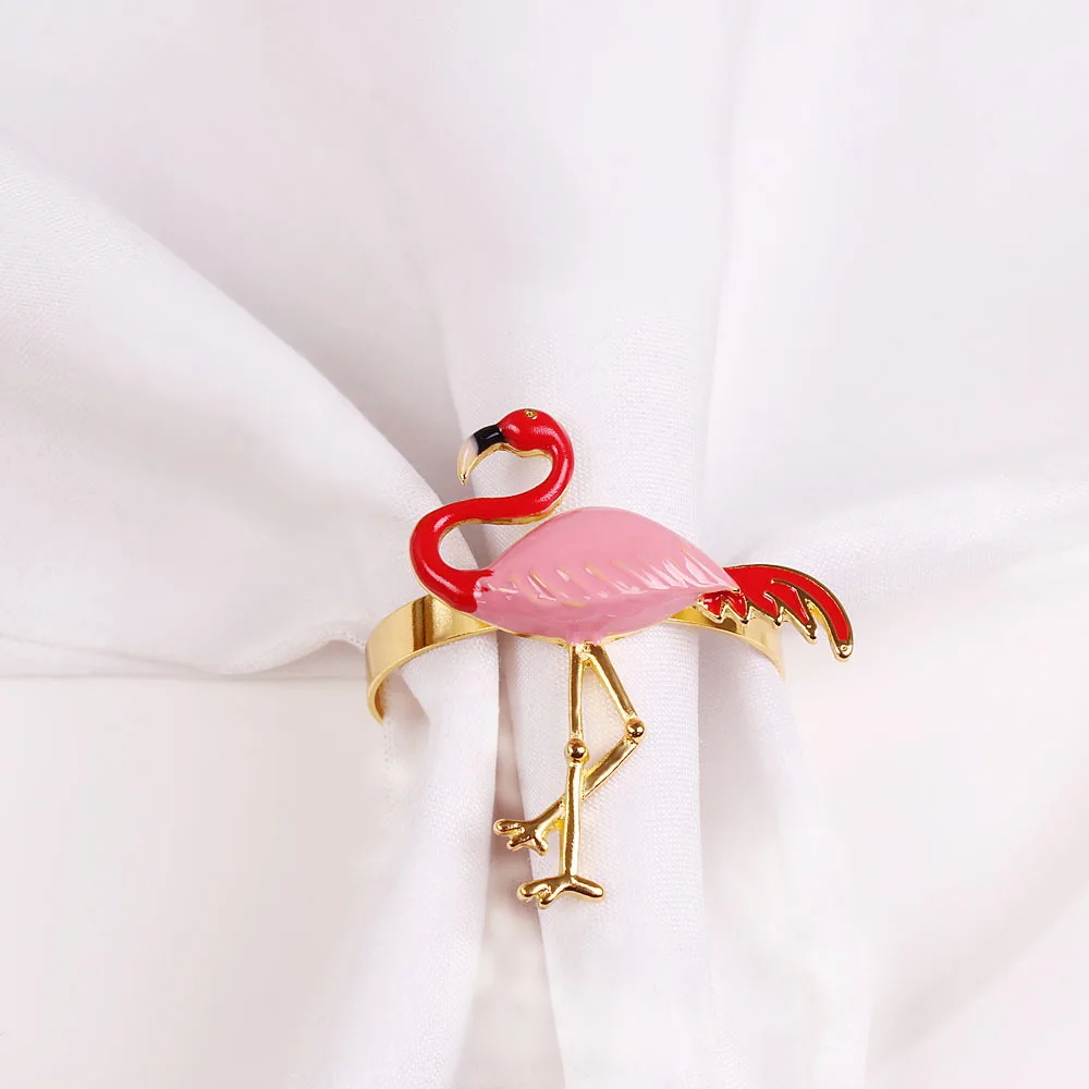 6PCS New napkin buckle copper ring dripping oil flamingo napkin ring Western dining table decoration mouth cloth ring ornaments
6PCS New napkin buckle copper ring dripping oil flamingo napkin ring Western dining table decoration mouth cloth ring ornaments