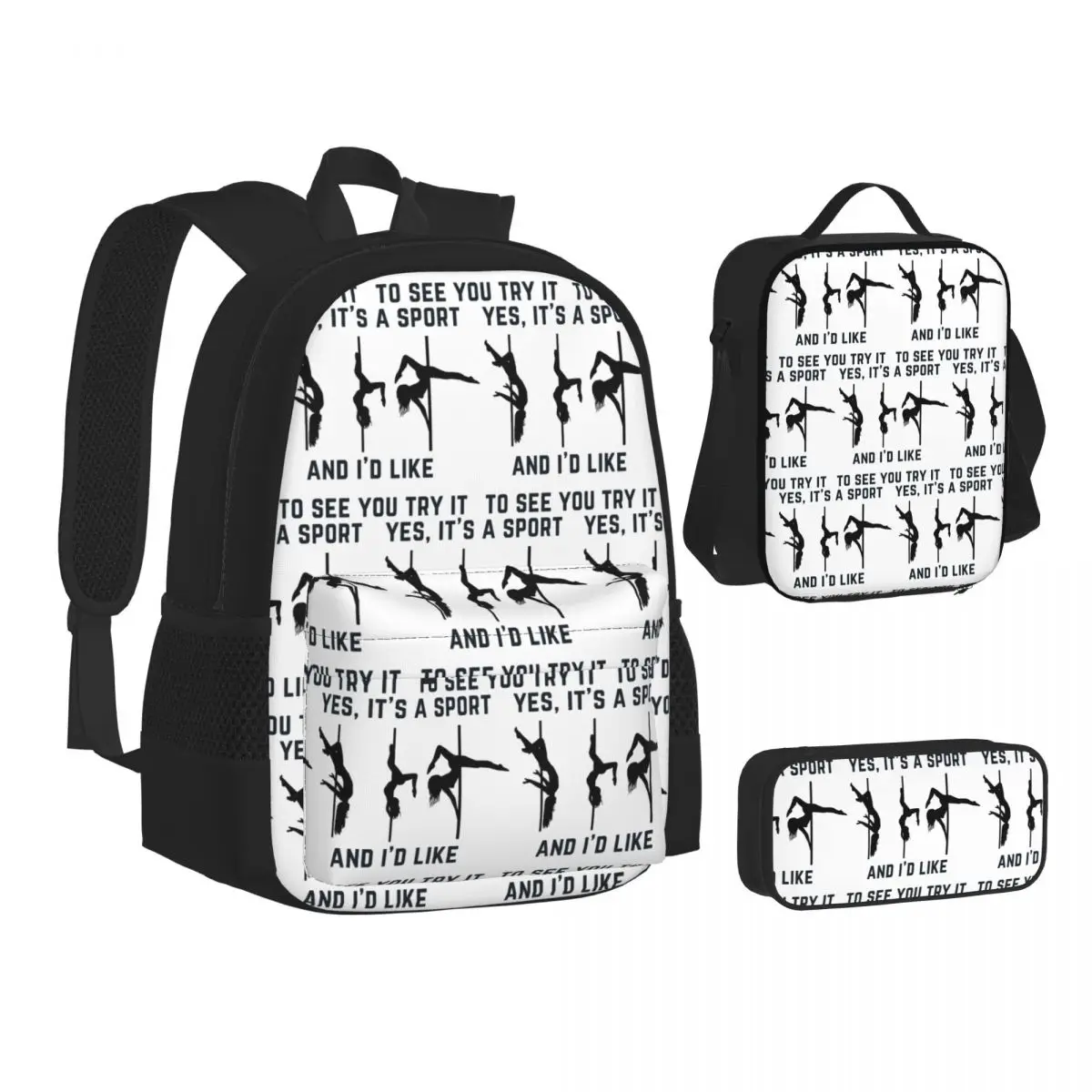 Yes, It's A Sport - Pole Dance Design Backpacks Students Bookbag School Bags Children Rucksack Lunch Bag Pen Bag Three-Piece Set
Yes, It's A Sport - Pole Dance Design Backpacks Students Bookbag School Bags Children Rucksack Lunch Bag Pen Bag Three-Piece Set