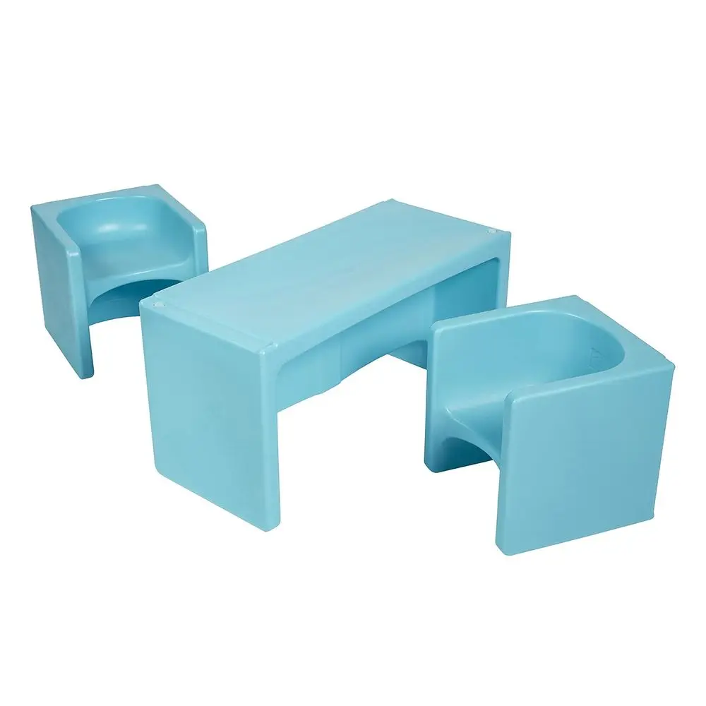 Indoor/Outdoor Multi-Position Table and Cube Chair Set, Cyan, 3-Piece
Indoor/Outdoor Multi-Position Table and Cube Chair Set, Cyan, 3-Piece