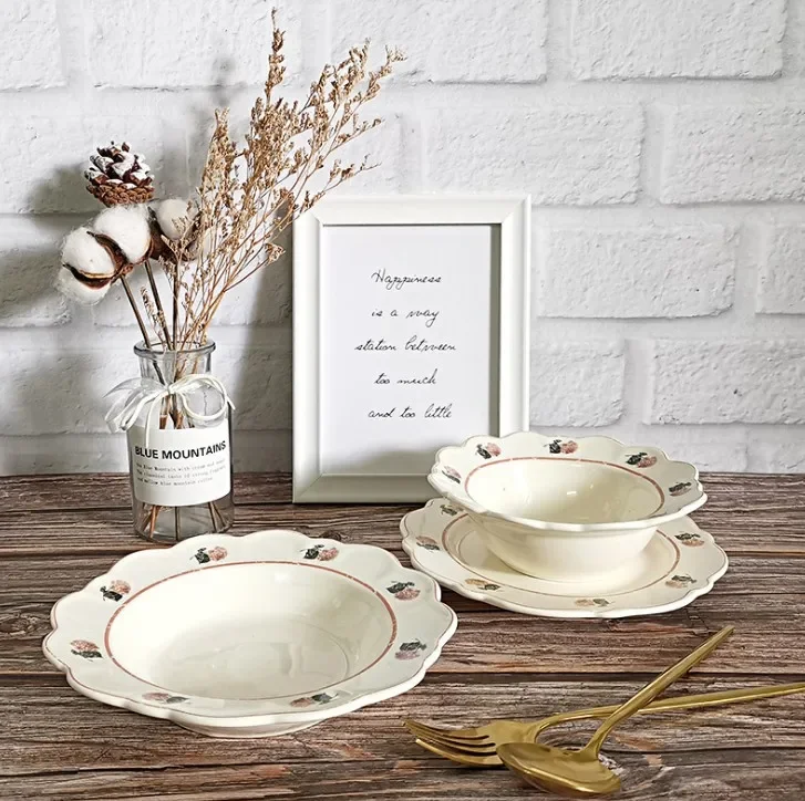 Ins French Household Kitchen Vintage Flower Plate Afternoon Refreshment Cake Ceramic Dish Fruit Salad Dish Swing Props
Ins French Household Kitchen Vintage Flower Plate Afternoon Refreshment Cake Ceramic Dish Fruit Salad Dish Swing Props