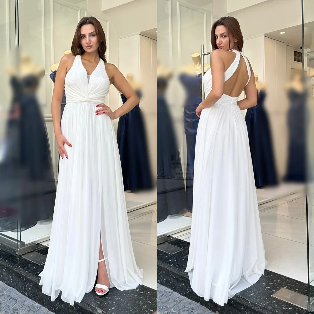Customized Jersey Pleat Backless V-neck Long Dresses Bespoke Occasion Evening Elegant Party Wedding Simple Sizes Available
Customized Jersey Pleat Backless V-neck Long Dresses Bespoke Occasion Evening Elegant Party Wedding Simple Sizes Available