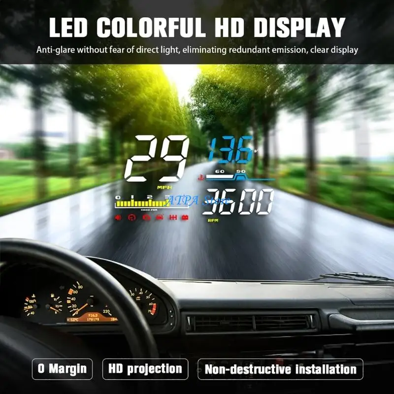 U13C Windshield Projector Electronic Car Speedometer Tachometer with Overspeed Alarm Improve Driving Comfort & Security
U13C Windshield Projector Electronic Car Speedometer Tachometer with Overspeed Alarm Improve Driving Comfort & Security