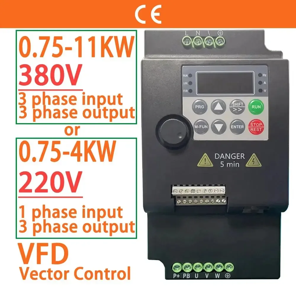 380V Or 220V Economical VFD Variable Frequency Drive Converter Inverter 0.75/1.5/2.2/3.7/4/5.5/7.5/11 KW Motor Speed Controller
380V Or 220V Economical VFD Variable Frequency Drive Converter Inverter 0.75/1.5/2.2/3.7/4/5.5/7.5/11 KW Motor Speed Controller