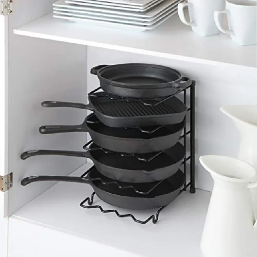 Metal Heavy Duty Kitchen Countertop Cabinet Pantry Pan, Pot Lid, and Pot Organizer Rack Holder, 9.25 x 10.4 x 13.25 Inch, Black
Metal Heavy Duty Kitchen Countertop Cabinet Pantry Pan, Pot Lid, and Pot Organizer Rack Holder, 9.25 x 10.4 x 13.25 Inch, Black