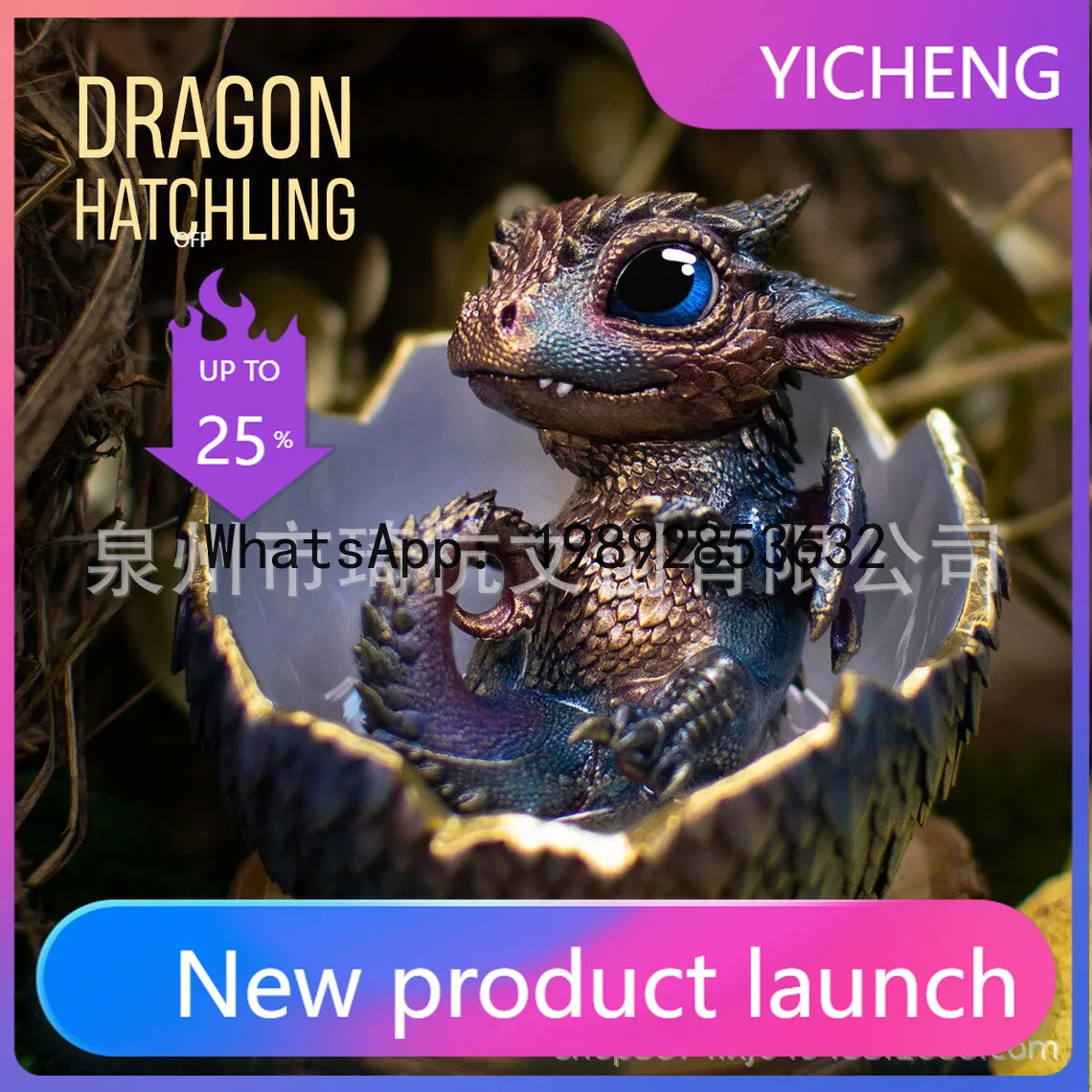 BJ6 new eggshell newborn dragon dark rainbow baby dragon cute statue ornament
BJ6 new eggshell newborn dragon dark rainbow baby dragon cute statue ornament