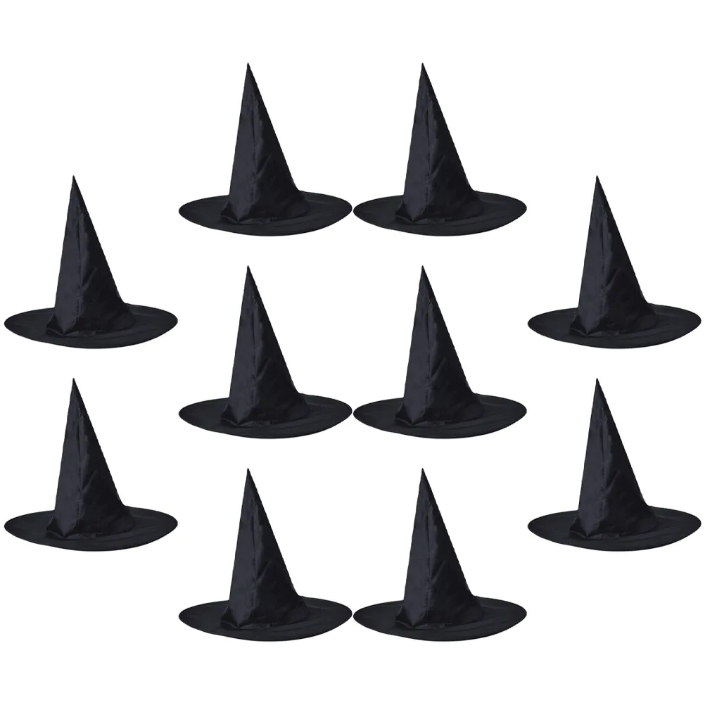 10 Pcs Black Oxford Cloth Witch Hat 37cm Diameter 35cm Height Halloween Cosplay Hat Photo Prop Women Accessories
10 Pcs Black Oxford Cloth Witch Hat 37cm Diameter 35cm Height Halloween Cosplay Hat Photo Prop Women Accessories