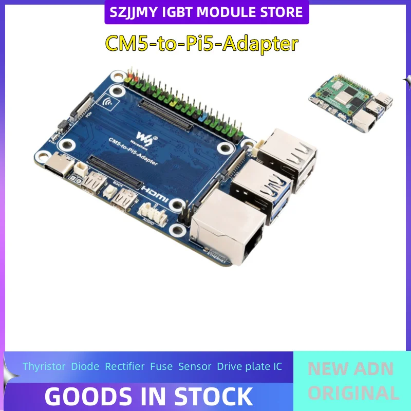 CM5 to Pi5 expansion board RJ45 Gigabit Ethernet port/HDMI/audio interface NEW ORIGINAL IN STOCK
CM5 to Pi5 expansion board RJ45 Gigabit Ethernet port/HDMI/audio interface NEW ORIGINAL IN STOCK