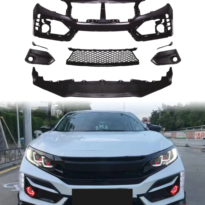 Suitable for Honda Civic FC1 2019-2021, Type-R 2019+ Style Front Bumper Assembly with Grille, High Quality Auto Parts
Suitable for Honda Civic FC1 2019-2021, Type-R 2019+ Style Front Bumper Assembly with Grille, High Quality Auto Parts