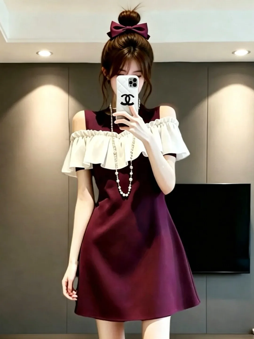 Color Block Ruffle Shoulder A-Line Dress Women's Summer Slim Fit Short Skirt French Style Casual round Neck Sleeveless Dress
Color Block Ruffle Shoulder A-Line Dress Women's Summer Slim Fit Short Skirt French Style Casual round Neck Sleeveless Dress