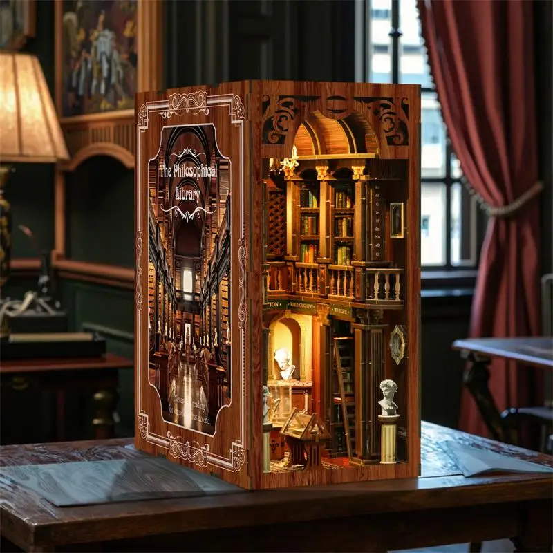 New DIY Book Nook Kit Wooden Doll House 3D Puzzle Assembly Building Bookshelf Insert Decoration With Furniture Children's Gifts
New DIY Book Nook Kit Wooden Doll House 3D Puzzle Assembly Building Bookshelf Insert Decoration With Furniture Children's Gifts