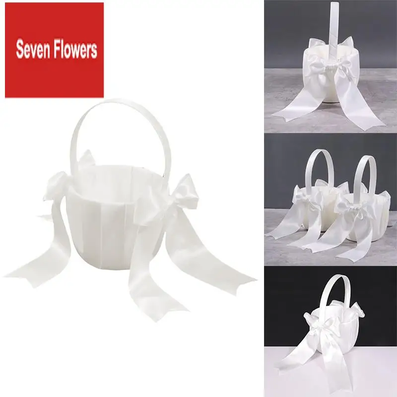 2 Pack White Flower Girl Basket Wedding Basket For Flower Girls Cute Satin Flower Girl Basket
2 Pack White Flower Girl Basket Wedding Basket For Flower Girls Cute Satin Flower Girl Basket