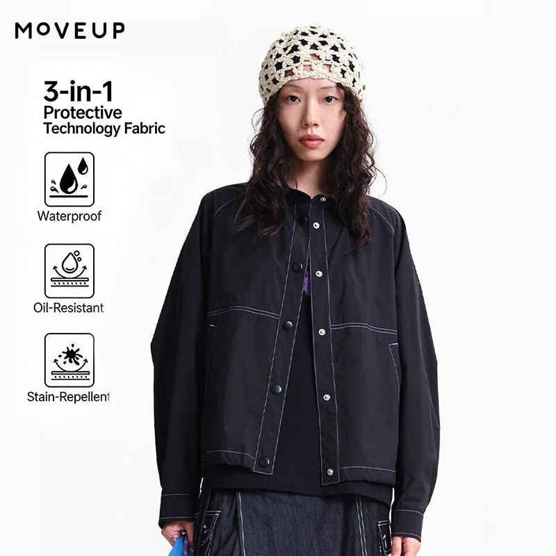 MOVEUP Turn Down Collar Jackets 2026 Spring New Pockets Bright Line Drawstring Hem Loose Casual Jackets For Women 3ELC20706
MOVEUP Turn Down Collar Jackets 2026 Spring New Pockets Bright Line Drawstring Hem Loose Casual Jackets For Women 3ELC20706
