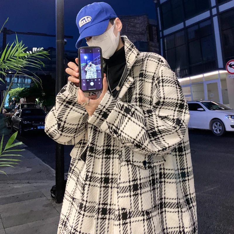 Мужское пальто Thiened Autumn Winter: твидовый жакет оверсайз, фланелевое пальто Haome, длинное пальто на одной пуговице
Мужское пальто Thiened Autumn Winter: твидовый жакет оверсайз, фланелевое пальто Haome, длинное пальто на одной пуговице