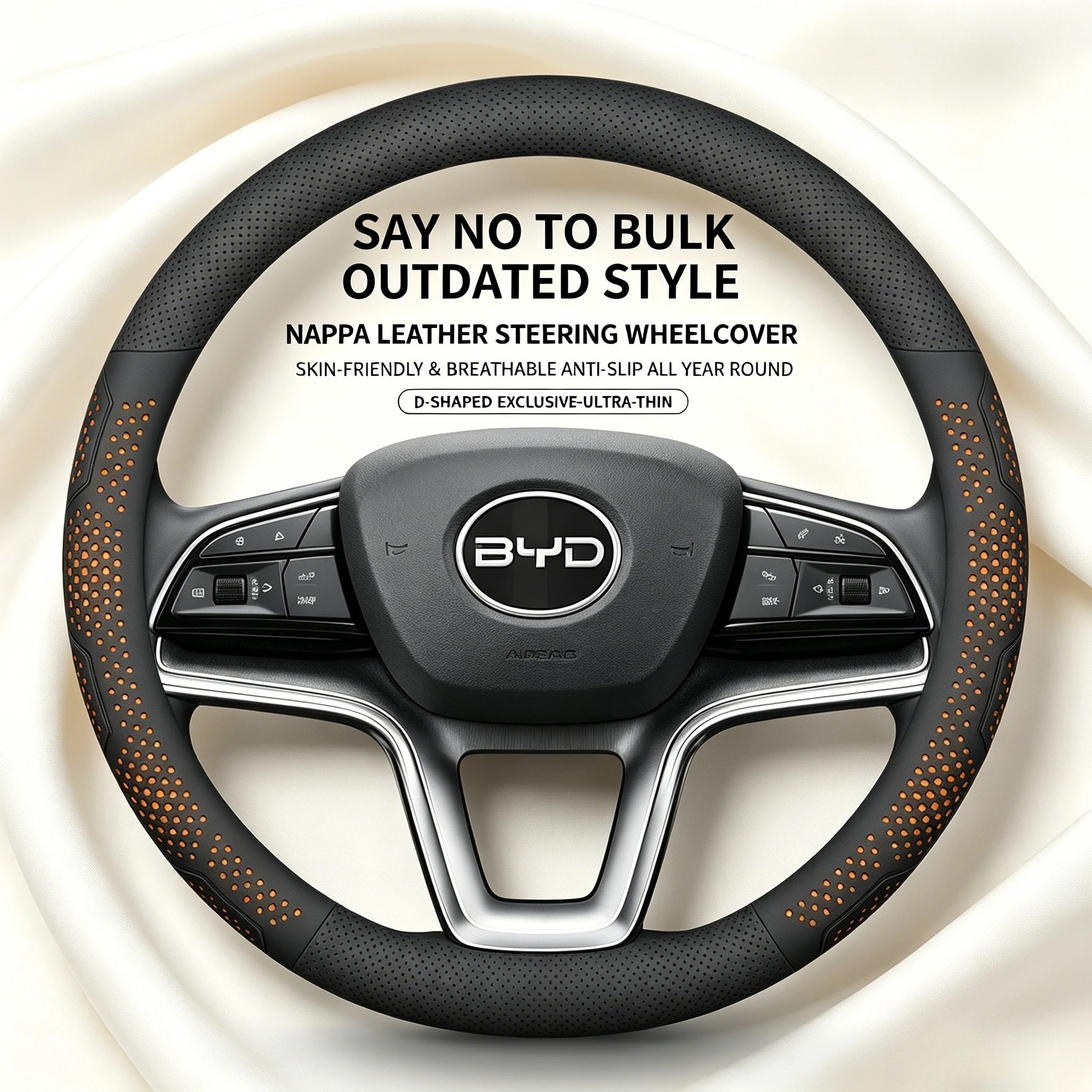 Sporty Steering Wheel Cover Skin Friendly For BYD Dolphin Mini Song Pro Song Plus Dolphin GS King Tang EV Han EV Car Styling
Sporty Steering Wheel Cover Skin Friendly For BYD Dolphin Mini Song Pro Song Plus Dolphin GS King Tang EV Han EV Car Styling