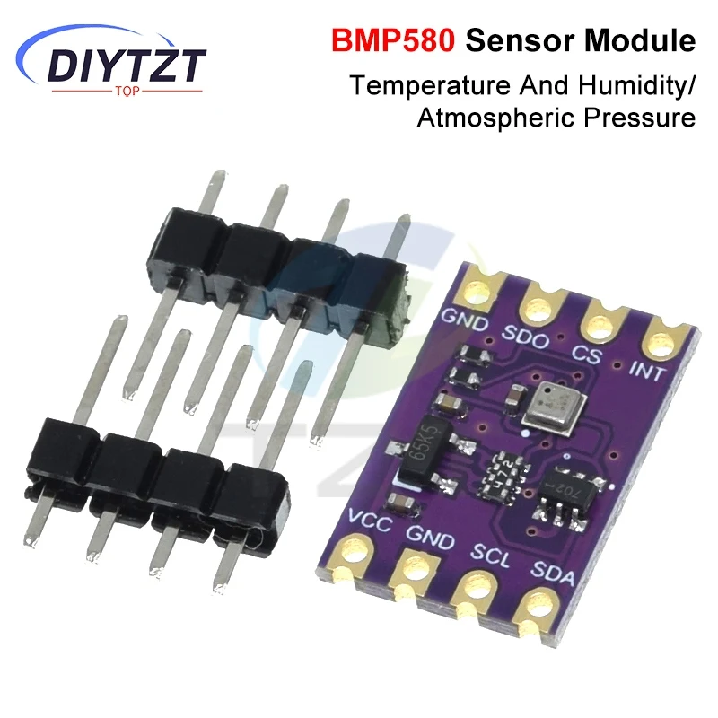 BMP580 Высокоточные модули датчиков атмосферного давления и температуры TZT 2,0 В-5,5 В IIC SPI, совместимые с BME280 BMP388
BMP580 Высокоточные модули датчиков атмосферного давления и температуры TZT 2,0 В-5,5 В IIC SPI, совместимые с BME280 BMP388