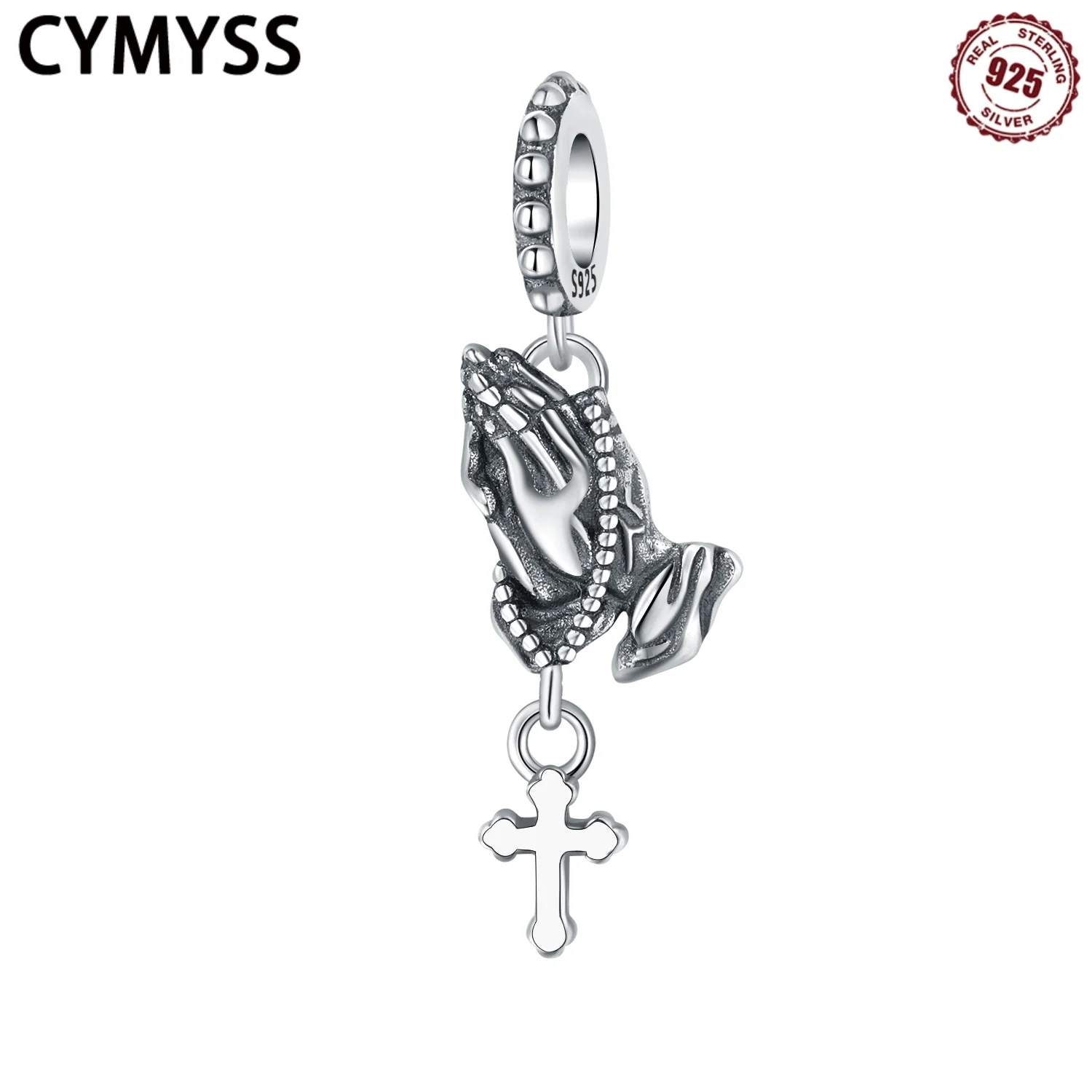 CYMYSS 925 sterling silver neutral pendant prayer hand pendant, suitable for DIY bracelet pendant fashion items
CYMYSS 925 sterling silver neutral pendant prayer hand pendant, suitable for DIY bracelet pendant fashion items