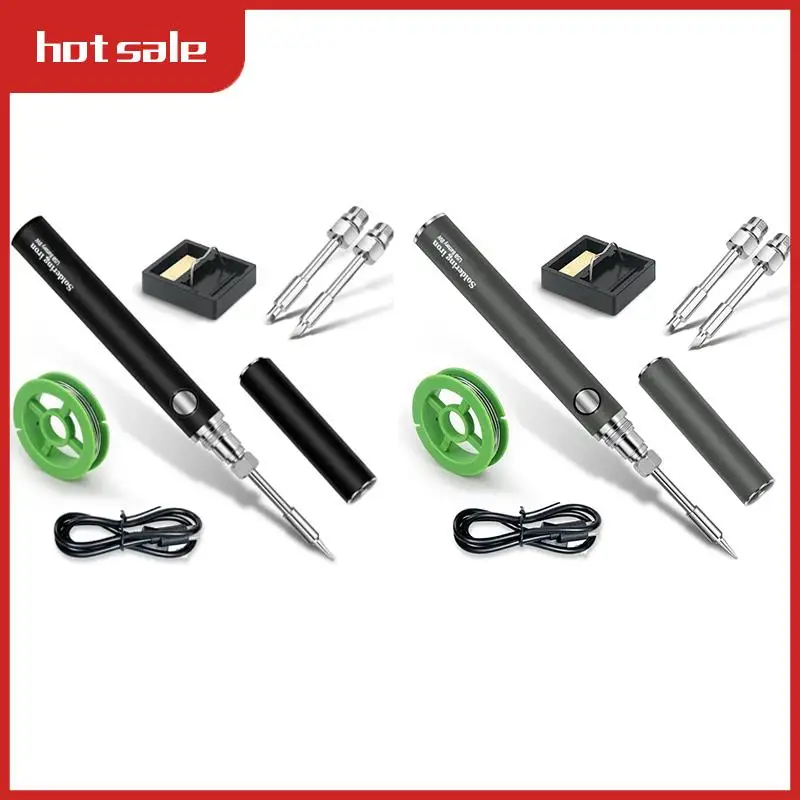 Cordless Soldering Iron Tool Kit, Portable Adjustable Temperature Electronic Welding Tool Pen With 3 Tips-Black Easy To Use
Cordless Soldering Iron Tool Kit, Portable Adjustable Temperature Electronic Welding Tool Pen With 3 Tips-Black Easy To Use