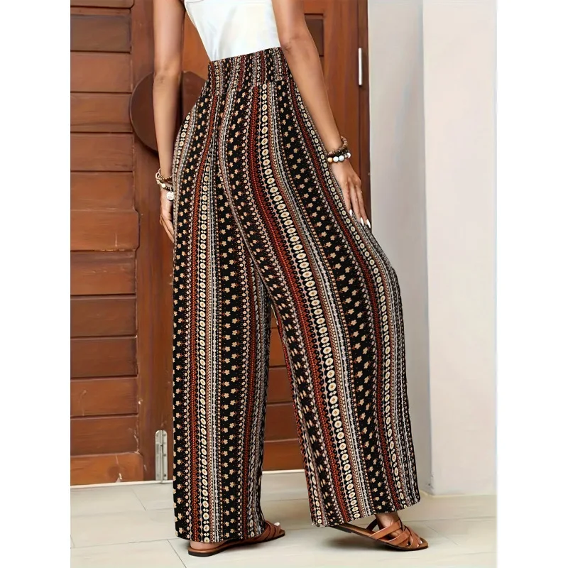 Loose Floral Print Elastic Waist Pants Vintage Large Size Casual Trousers for Women Spring Summer Autumn Seasonal Faion
Loose Floral Print Elastic Waist Pants Vintage Large Size Casual Trousers for Women Spring Summer Autumn Seasonal Faion