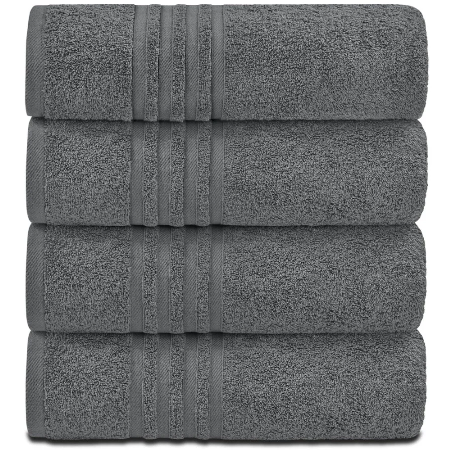 Grey Bath Towels Set of 4 Cn Body Towel for Hotel Gym Spa Soft Extra Absorbent Quick Dry Towels for Bathroom 27x54 Inch
Grey Bath Towels Set of 4 Cn Body Towel for Hotel Gym Spa Soft Extra Absorbent Quick Dry Towels for Bathroom 27x54 Inch