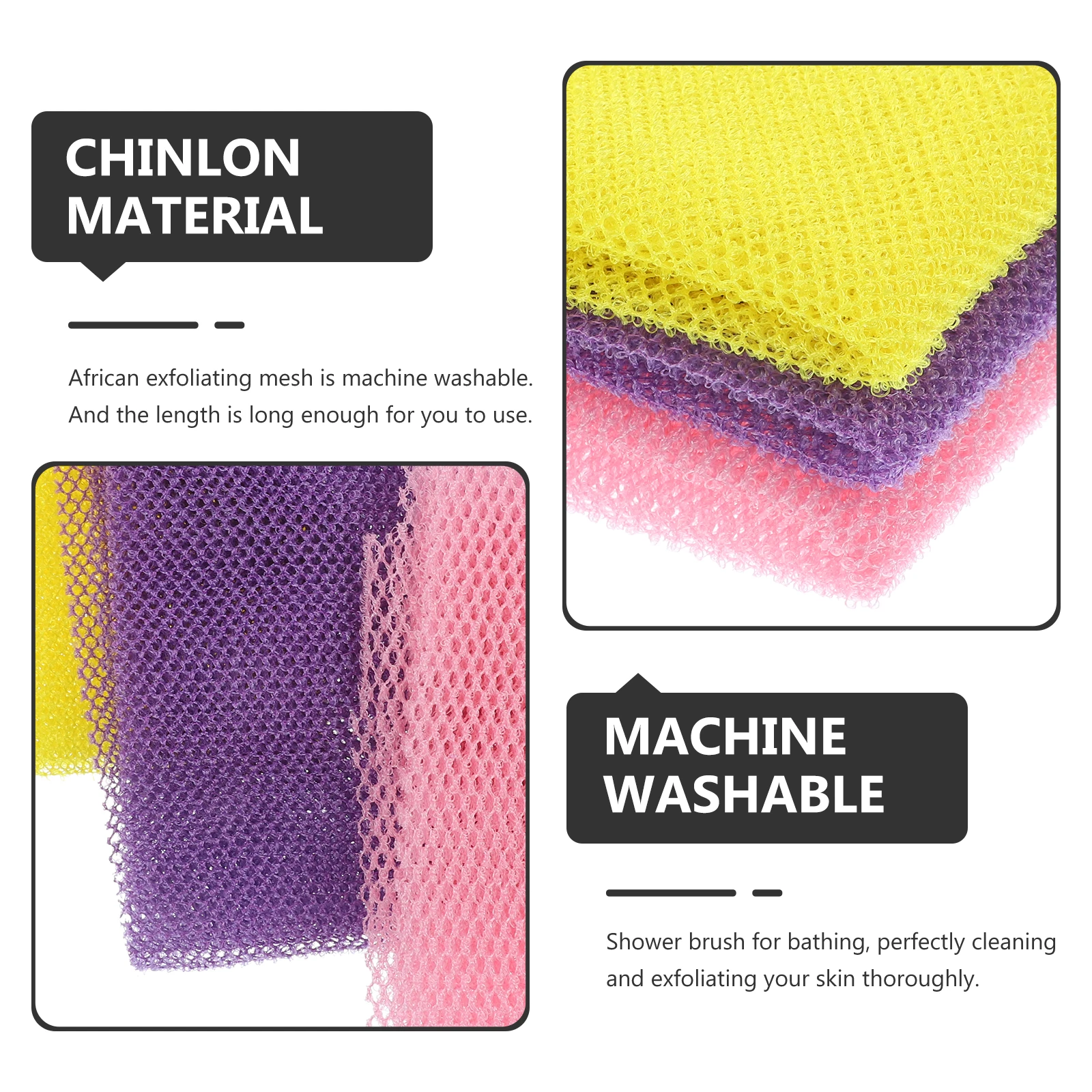 3pcs Exfoliating Bathing Network African Sponge Towel Long Scrubber Cleansing Body Shower Back Skin Deep Clean
3pcs Exfoliating Bathing Network African Sponge Towel Long Scrubber Cleansing Body Shower Back Skin Deep Clean