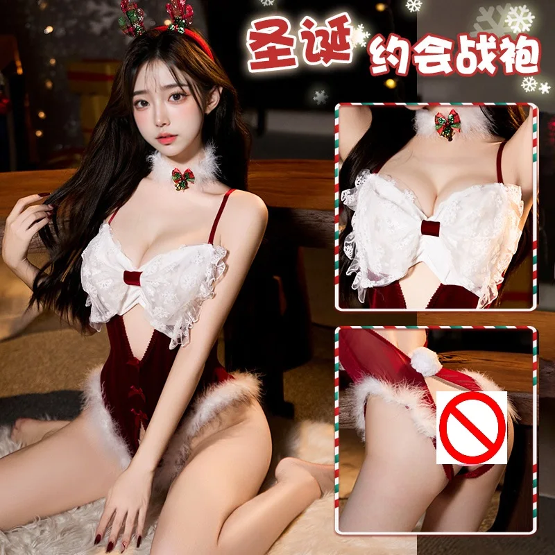Новые женские сексуальные рождественские вечерние костюмы для косплея с кроликом для девочек, костюмы для взрослых, леди, Naugty Night с открытой промежностью, флитер, нижнее белье, милое боди
Новые женские сексуальные рождественские вечерние костюмы для косплея с кроликом для девочек, костюмы для взрослых, леди, Naugty Night с открытой промежностью, флитер, нижнее белье, милое боди