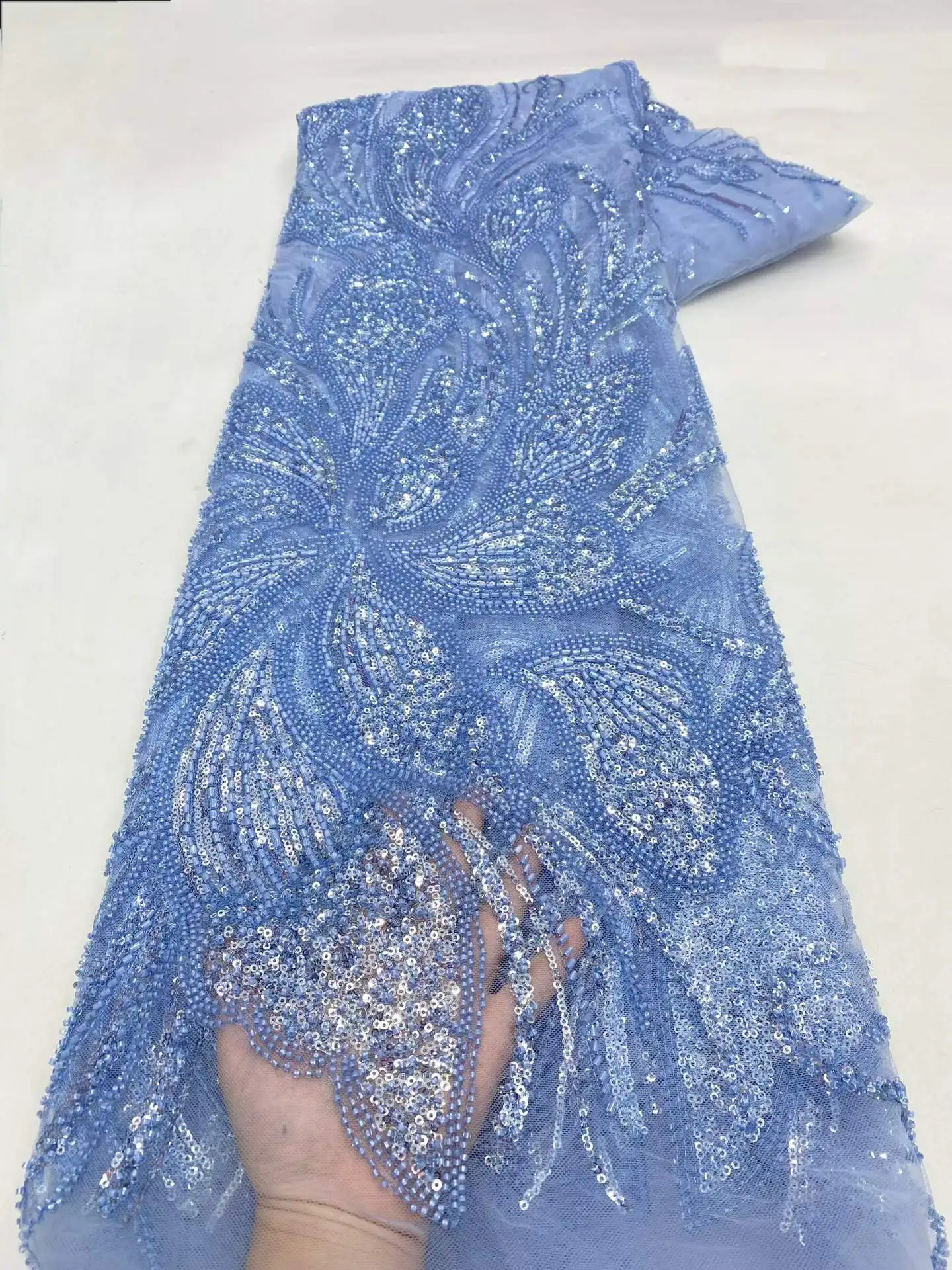 2026 Newest Luxury Heavy Beaded Lace High Quality Net African Sequins Lace Fabric Embroidery Lace for Wedding Dresses Bridal
2026 Newest Luxury Heavy Beaded Lace High Quality Net African Sequins Lace Fabric Embroidery Lace for Wedding Dresses Bridal
