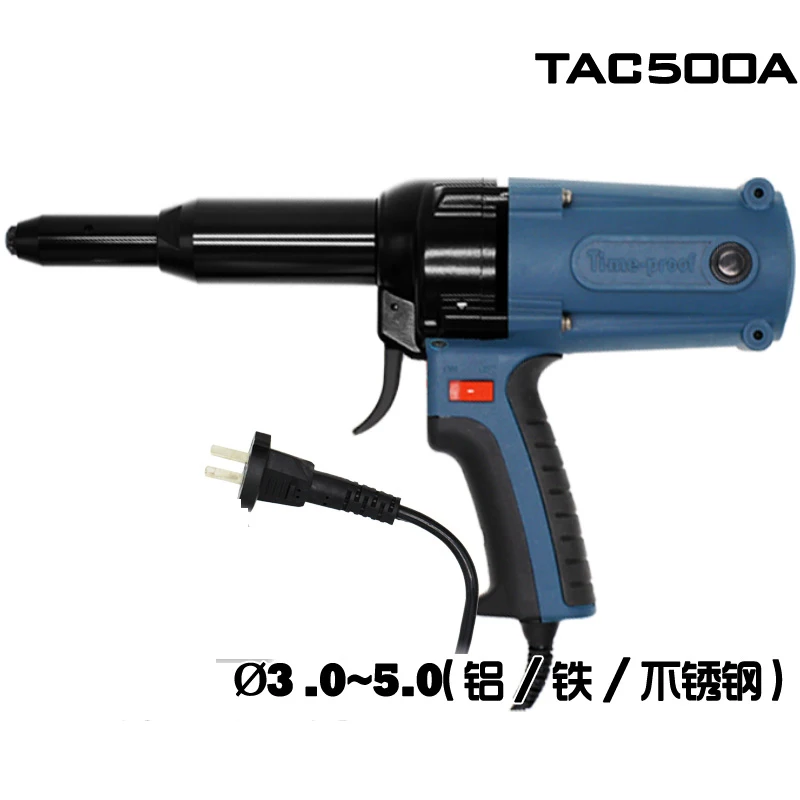 TAC-500A Electric Blind Rivets Gun Riveting Tool Electrical Power Tool 400W 220V For 3.2-5.0mm High Quality
TAC-500A Electric Blind Rivets Gun Riveting Tool Electrical Power Tool 400W 220V For 3.2-5.0mm High Quality
