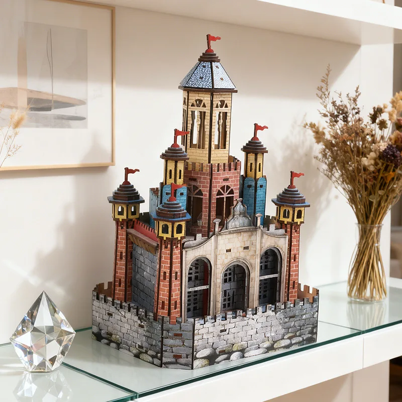 DIY Wooden 3D Puzzle Fairy Tale Castle Model, Colorful Spray-Paint Medieval Fortress Building Kit, Montessori Educational Toy
DIY Wooden 3D Puzzle Fairy Tale Castle Model, Colorful Spray-Paint Medieval Fortress Building Kit, Montessori Educational Toy
