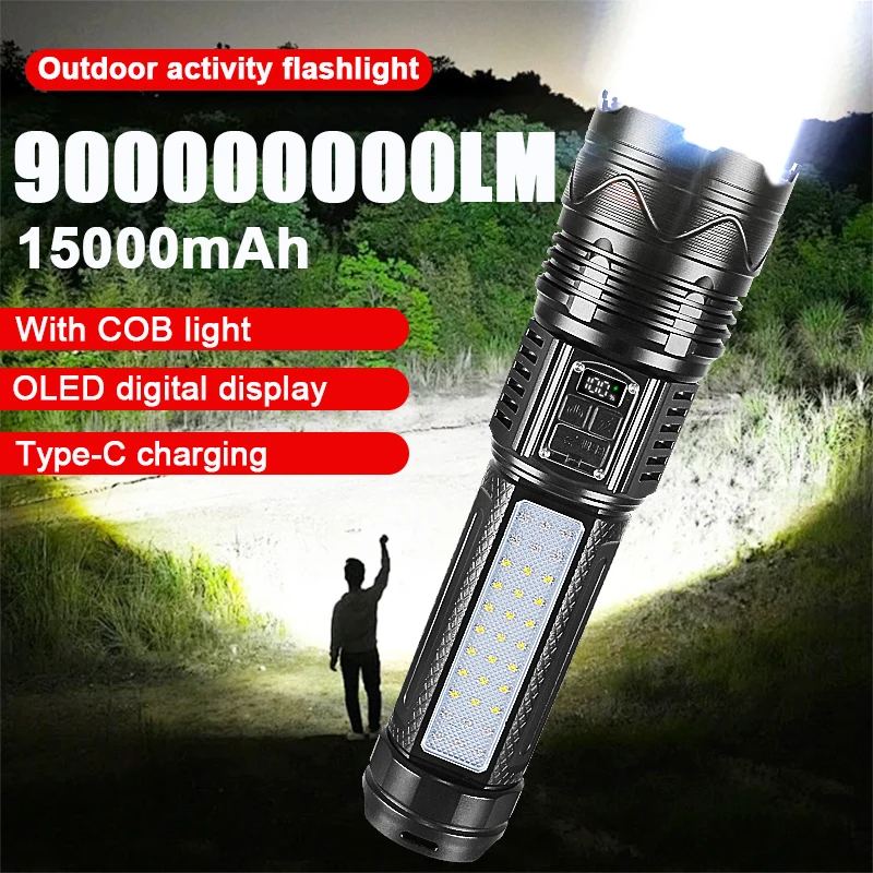 Самый мощный светодиодный фонарик дальнего выстрела 900000000 LM Ультра яркий фонарь Перезаряжаемые фонарики 9-режимные фонари для рыбалки на открытом воздухе
Самый мощный светодиодный фонарик дальнего выстрела 900000000 LM Ультра яркий фонарь Перезаряжаемые фонарики 9-режимные фонари для рыбалки на открытом воздухе