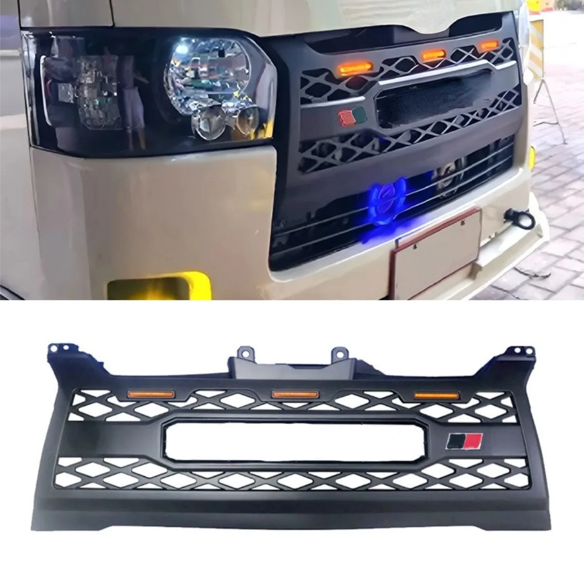 For Toyota Hiace 2014-2019 Car LED Bumper Grill Decorative Racing Grille Body Kit Front Bumper Grill Exterior Part
For Toyota Hiace 2014-2019 Car LED Bumper Grill Decorative Racing Grille Body Kit Front Bumper Grill Exterior Part