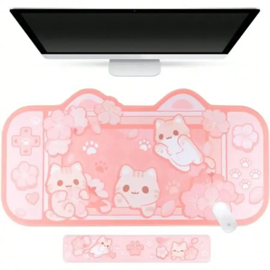 Sakura Cat Desk Pad NS Switch Keyboard Laptop Gaming Setup Accessories Mat Large Mat Mousepad Pastel Pink Bunny Kawaii Cute A
Sakura Cat Desk Pad NS Switch Keyboard Laptop Gaming Setup Accessories Mat Large Mat Mousepad Pastel Pink Bunny Kawaii Cute A