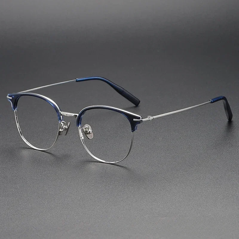 Japanese handmade round semi men's retro eyebrow myopia glasses frame 80987 myopia women's pure titanium prescription eyewear
Japanese handmade round semi men's retro eyebrow myopia glasses frame 80987 myopia women's pure titanium prescription eyewear