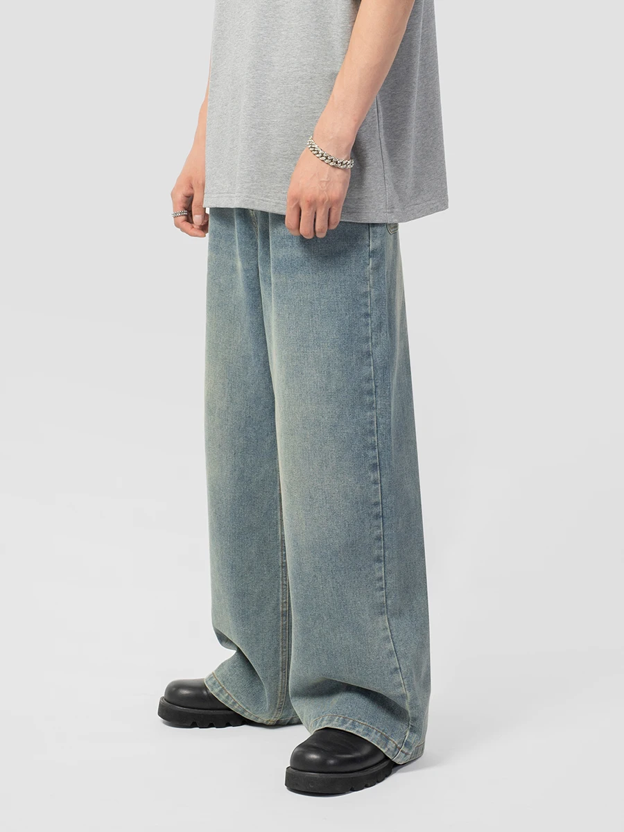 PASET Американские синие джинсы с завышенной талией в стиле ретро, мужские свободные прямые брюки с широкими штанинами длиной до пола, светло-голубые джинсы, повседневные прямые джинсы
PASET Американские синие джинсы с завышенной талией в стиле ретро, мужские свободные прямые брюки с широкими штанинами длиной до пола, светло-голубые джинсы, повседневные прямые джинсы