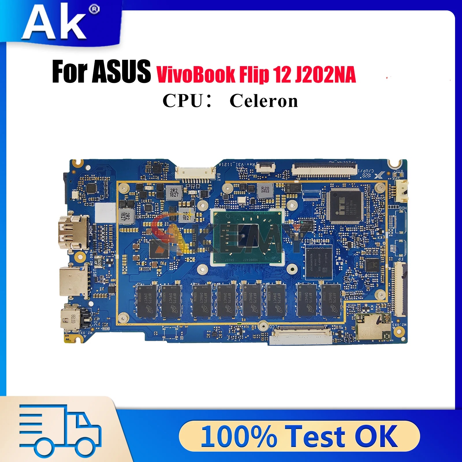 TP202NA Laptop Motherboard For ASUS VivoBook Flip 12 TP202NA Flip TP202NAS VivoBook J202NA TP202N Mainboard With Celeron CPU stk
TP202NA Laptop Motherboard For ASUS VivoBook Flip 12 TP202NA Flip TP202NAS VivoBook J202NA TP202N Mainboard With Celeron CPU stk