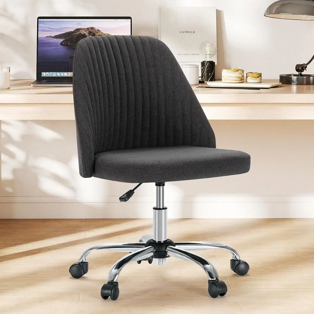 ArmlVanity Chair, Cute Comy Home Oice Desk Chair with Wheels, ern Upholstered Task Computer Seat or Bedroom, Study, Makeup Vanit
ArmlVanity Chair, Cute Comy Home Oice Desk Chair with Wheels, ern Upholstered Task Computer Seat or Bedroom, Study, Makeup Vanit