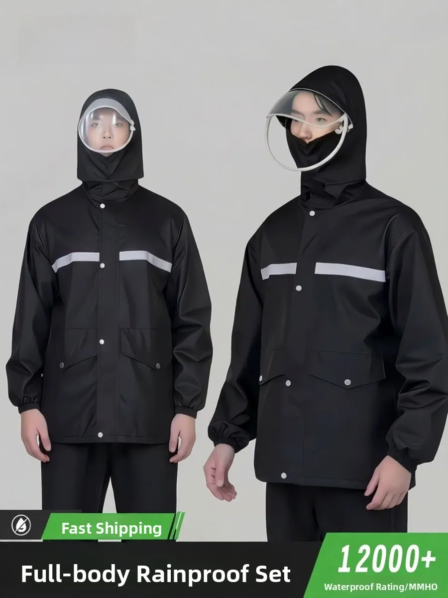 Adult Men's And Women's Separate Style Long Raincoat And Rainpants Motorcycle Riding Full Body Waterproof Clothing for Delive...
Adult Men's And Women's Separate Style Long Raincoat And Rainpants Motorcycle Riding Full Body Waterproof Clothing for Delive...