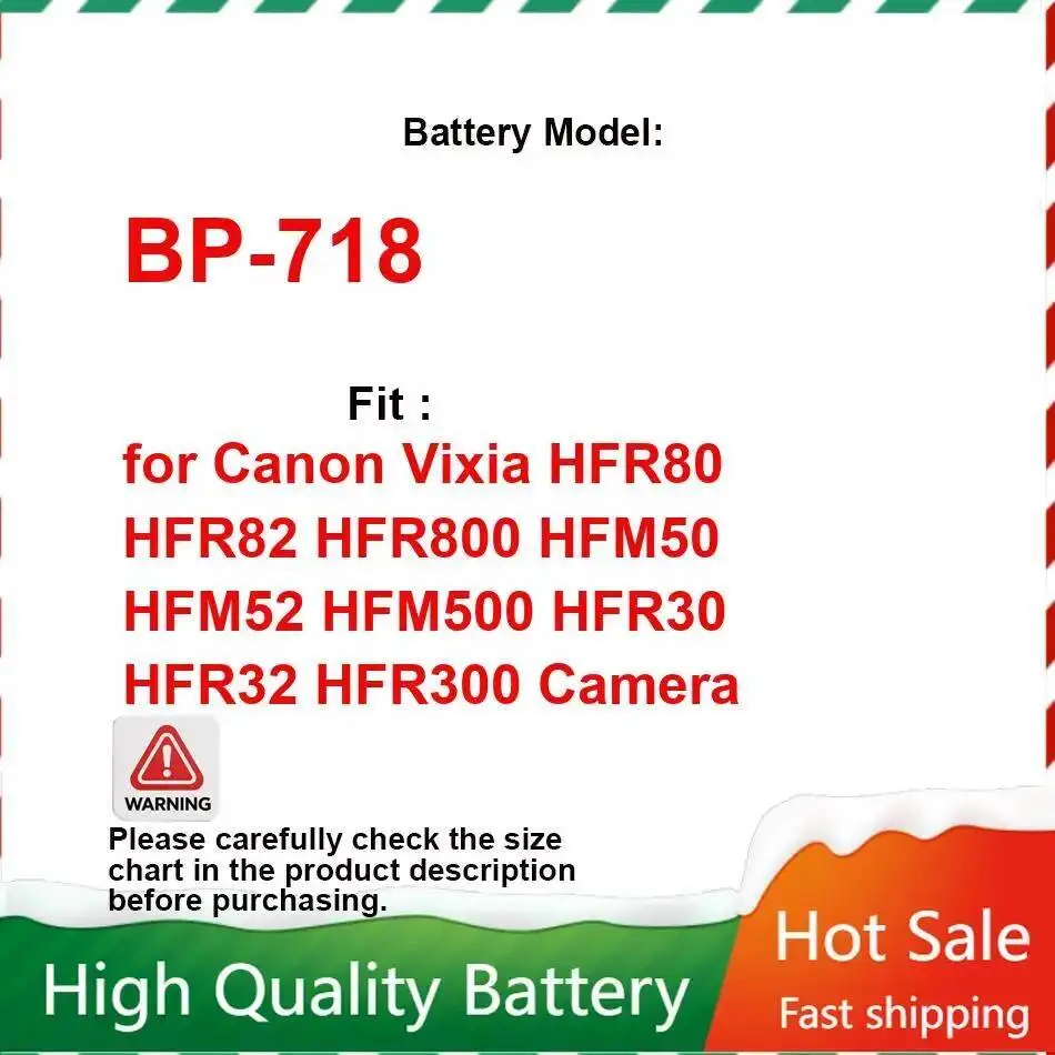 Camera Battery 1790Mah BP-718 Reliable Power For Canon Vixia HFR80 HFR82 HFR800 HFM50 HFM52 HFM500 HFR30 HFR32 HFR300
Camera Battery 1790Mah BP-718 Reliable Power For Canon Vixia HFR80 HFR82 HFR800 HFM50 HFM52 HFM500 HFR30 HFR32 HFR300