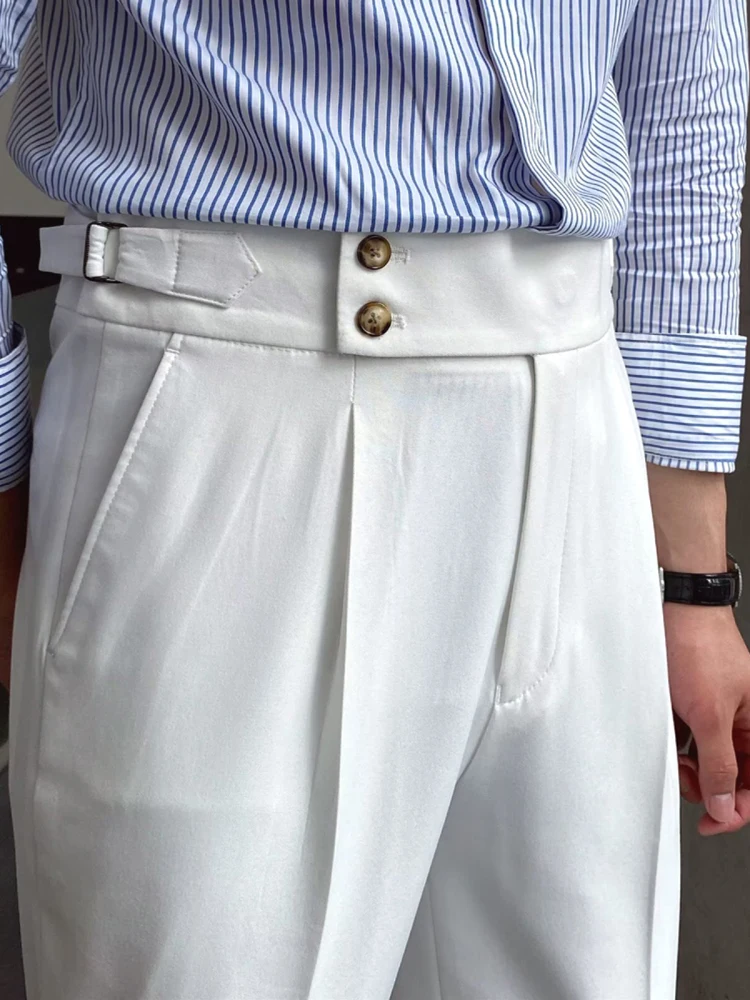 Parisian Bule Workwear Pants Men's Iron-Free Loose Straight Leg Trousers Italian Neapolitan Suit Casual Faion
Parisian Bule Workwear Pants Men's Iron-Free Loose Straight Leg Trousers Italian Neapolitan Suit Casual Faion