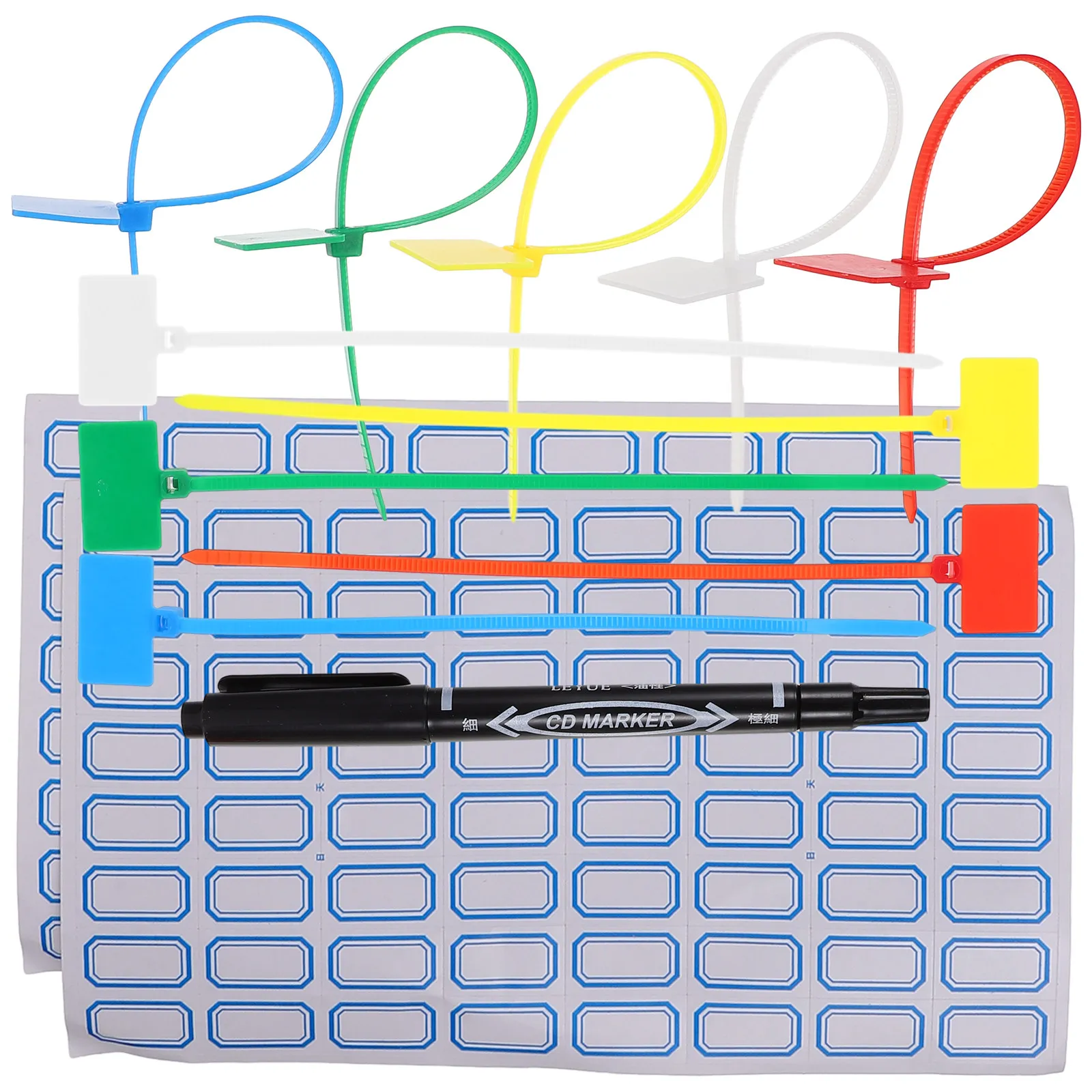 1Set Nylon Cable Label Ties for Cord Management Colorful Fastening Wire Organizer Tags for Electronics Home Office TV Computer
1Set Nylon Cable Label Ties for Cord Management Colorful Fastening Wire Organizer Tags for Electronics Home Office TV Computer