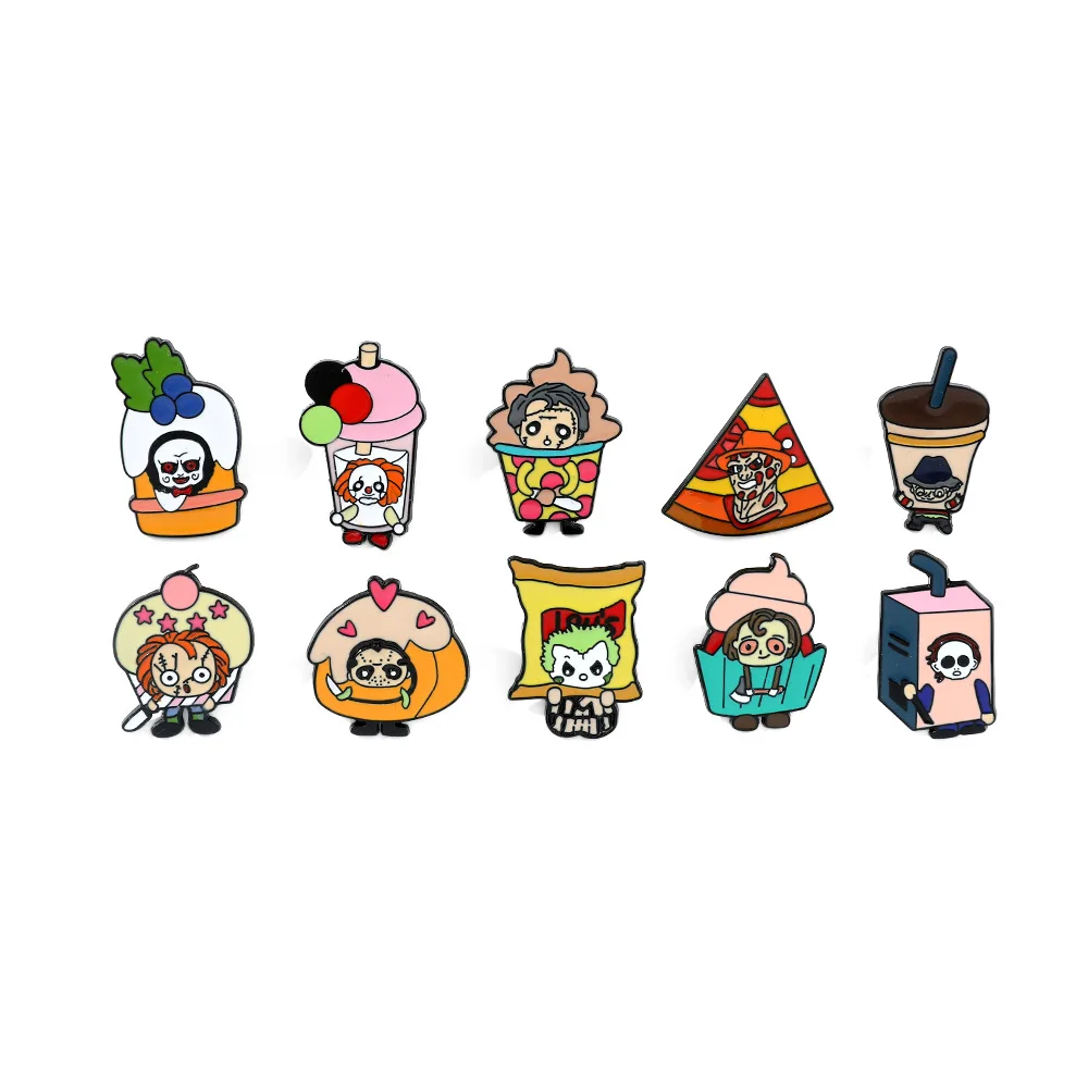 Halloween Creative Cartoon Character Brooch Food Styling The Joker Enamel Pin Backpack Clothing Jewelry Metal Badge Accessories
Halloween Creative Cartoon Character Brooch Food Styling The Joker Enamel Pin Backpack Clothing Jewelry Metal Badge Accessories