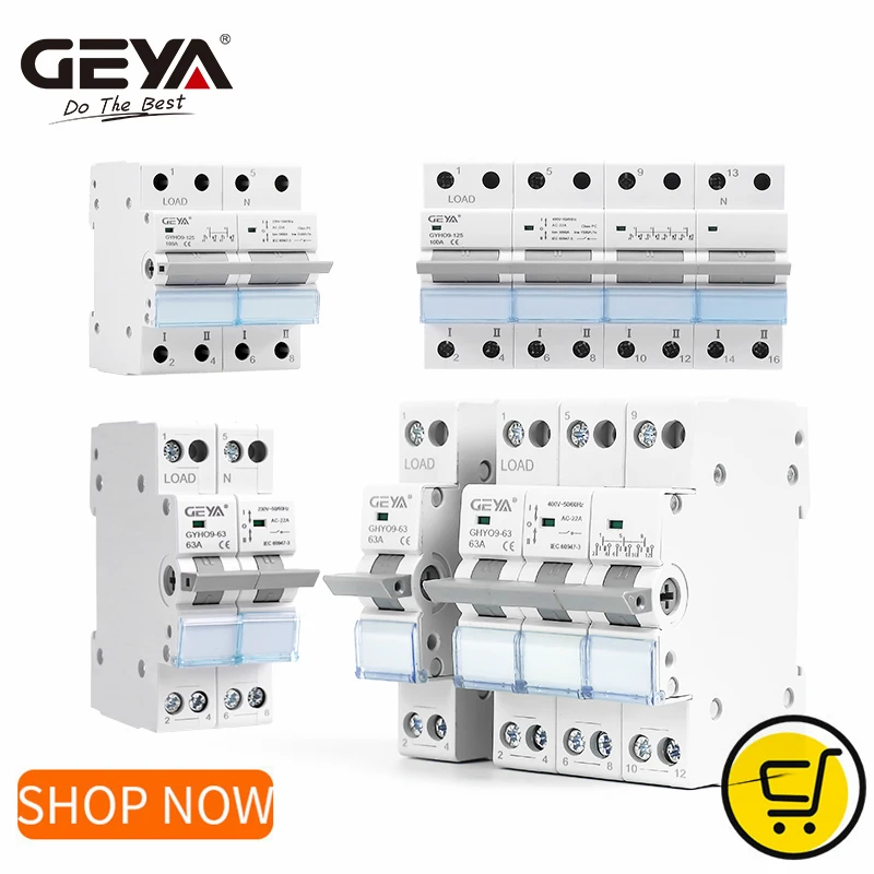 GEYA GYHO9 Dual Power Manual Transfer Switch 1P 2P 3P 4P 63A 100A 125A MTS Manual Conversion Isolating Switch
GEYA GYHO9 Dual Power Manual Transfer Switch 1P 2P 3P 4P 63A 100A 125A MTS Manual Conversion Isolating Switch