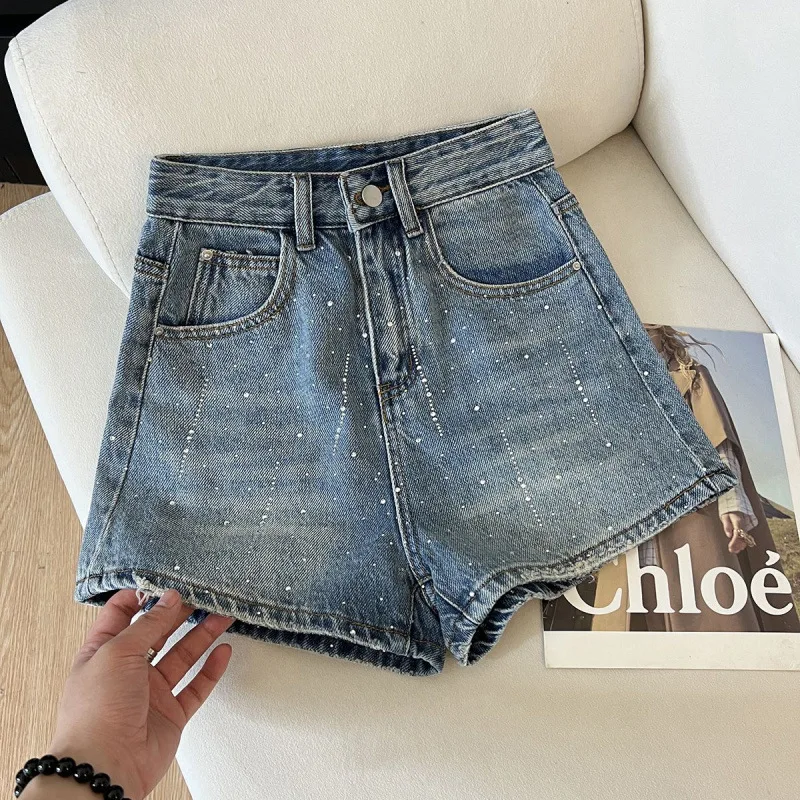Blue Diamond Denim Shorts Women Summer New High Waist Slimming A-line Hotpants Fashion Versatile Loose Wide Legs Pants
Blue Diamond Denim Shorts Women Summer New High Waist Slimming A-line Hotpants Fashion Versatile Loose Wide Legs Pants