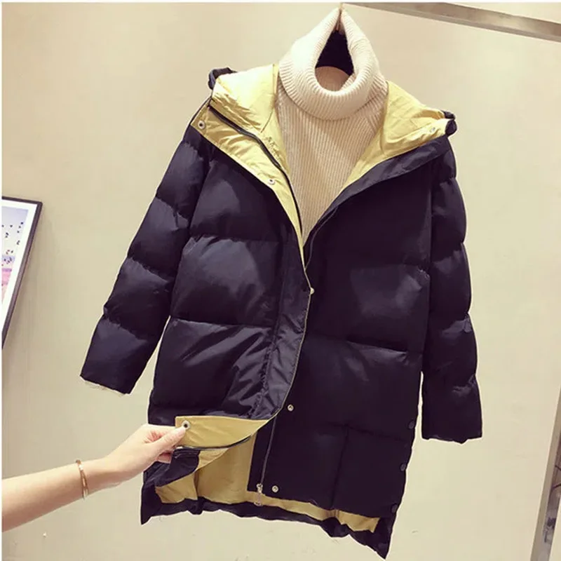 Winter 2022 New Down Cotton Jacket Women Korean Loose Casual Versatile Padded Coat Female Hoodie Thick Warm Splicing Parkas
Winter 2022 New Down Cotton Jacket Women Korean Loose Casual Versatile Padded Coat Female Hoodie Thick Warm Splicing Parkas