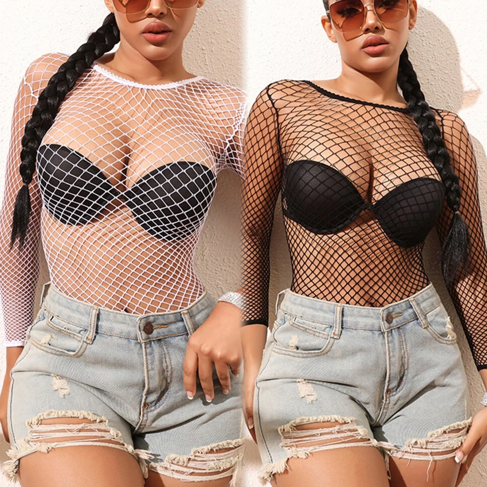 New Women's One-Piece Set Fishing Net Jumpsuits Ladies Sexy Fishnet Transparent Bodycon Dress Costumes Erotic Hollow Out Skirt
New Women's One-Piece Set Fishing Net Jumpsuits Ladies Sexy Fishnet Transparent Bodycon Dress Costumes Erotic Hollow Out Skirt