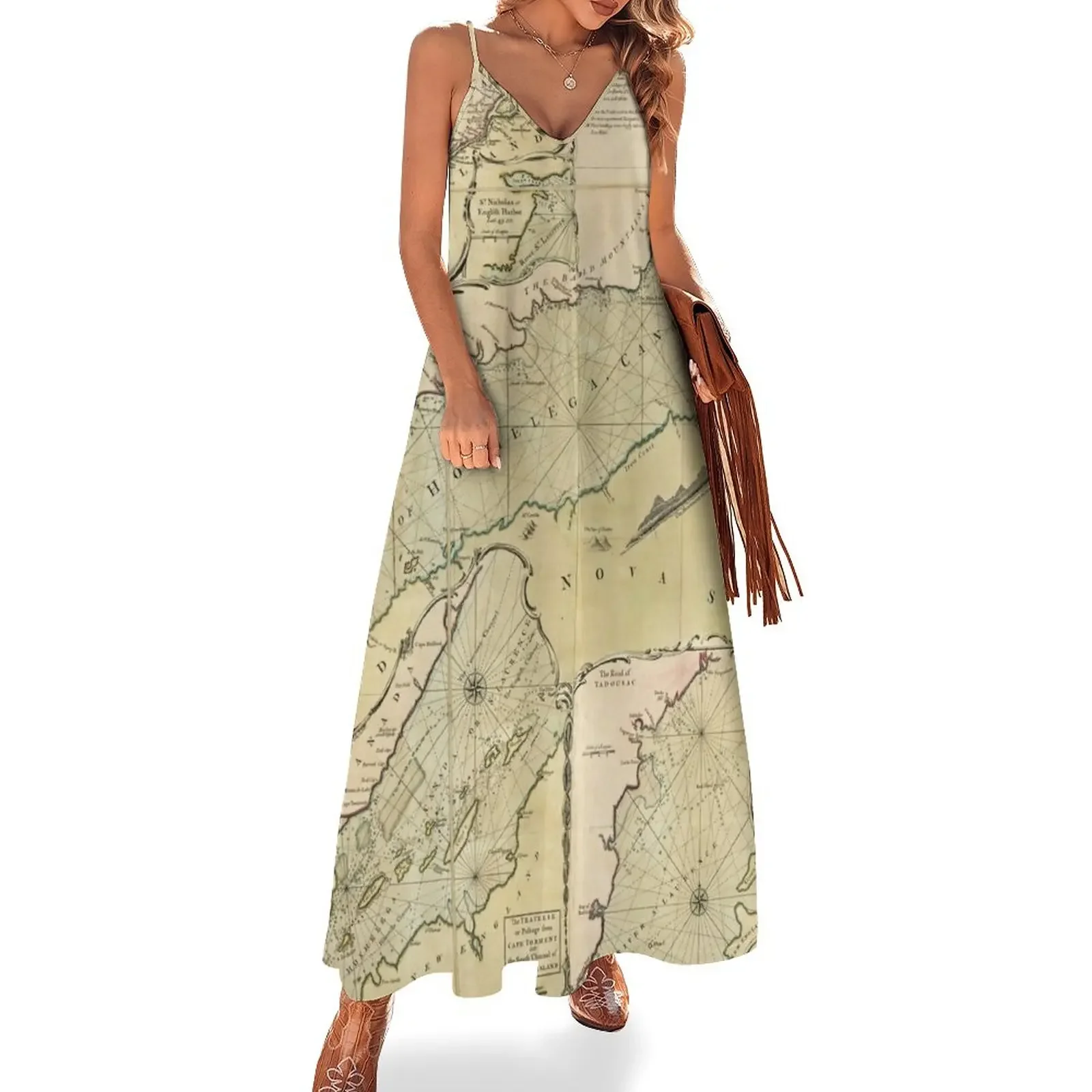 Map of the Saint Lawrence River (1771) Sleeveless Dress summer clothes Aesthetic clothing fairy dress
Map of the Saint Lawrence River (1771) Sleeveless Dress summer clothes Aesthetic clothing fairy dress