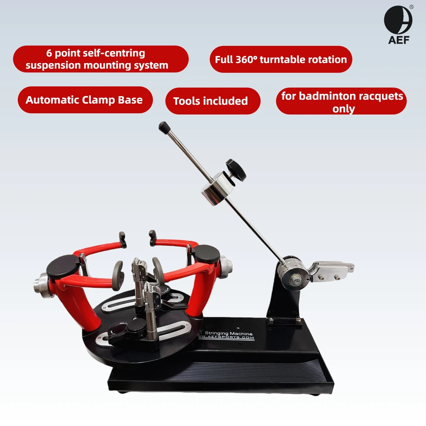 AEF S90 Drop Weight Badminton Stringing Machine Professional Racket Stringer Tool with High Precision Tension
AEF S90 Drop Weight Badminton Stringing Machine Professional Racket Stringer Tool with High Precision Tension